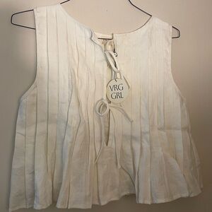 White Sleeveless Top